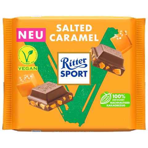 11x Ritter Sport Schokolade Salted Caramel vegan