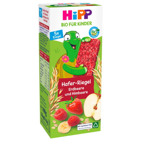 8x Hipp Bio Hafer-Riegel Erdbeere & Himbeere 100g