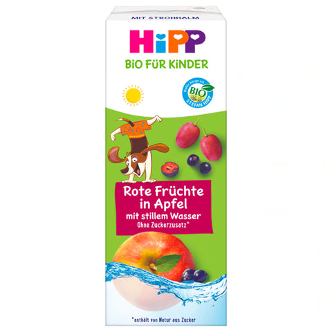 15x Hipp Bio Rote Früchte in Apfel mit stillem Wasser 200ml