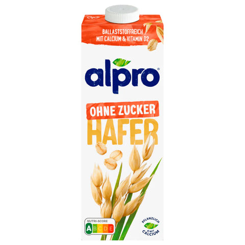 8x Alpro Haferdrink ungesüßt 1l