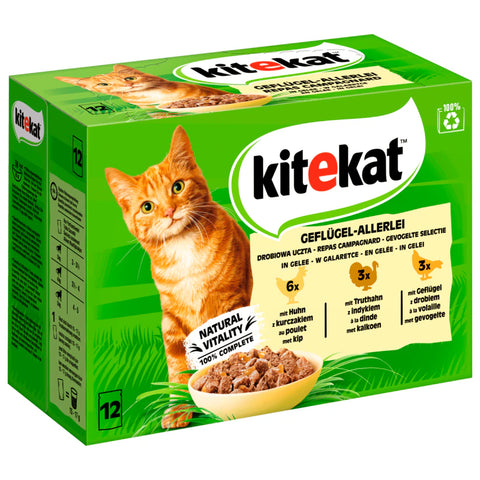 4x Kitekat Geflügel Allerlei 12x85g