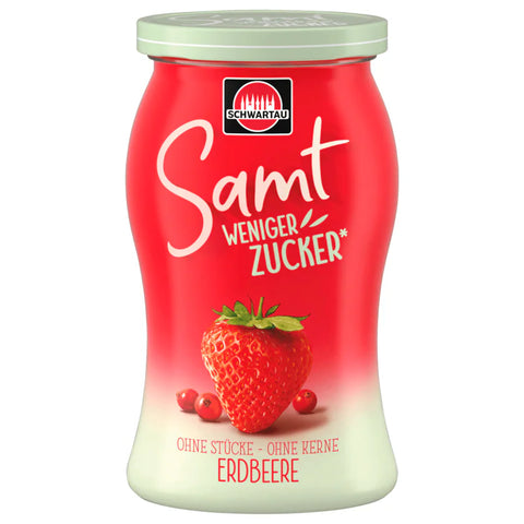 8x Schwartau Samt Erdbeere weniger Zucker 255g