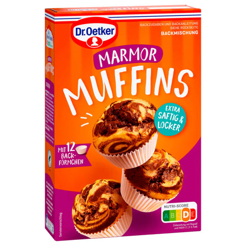 8x Dr. Oetker Backmischung Marmor Muffins 325g