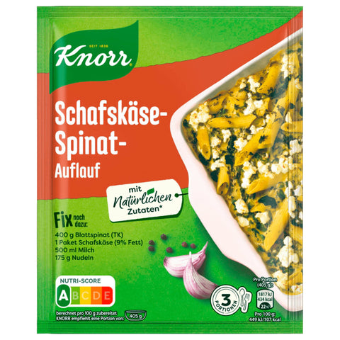 29x Knorr Fix Schafskäse-Spinat-Auflauf 30g