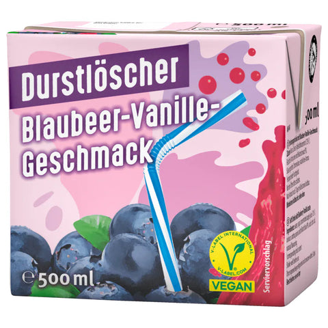 12x Durstlöscher Blaubeer-Vanille-Geschmack 0,5l