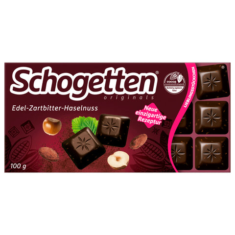 15x Schogetten Edel-Zartbitter-Haselnuss 100g