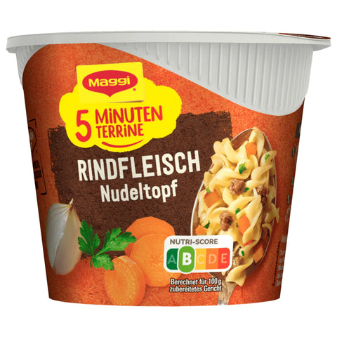 8x Maggi 5 Minuten Terrine Rindfleisch Nudeltopf 42g