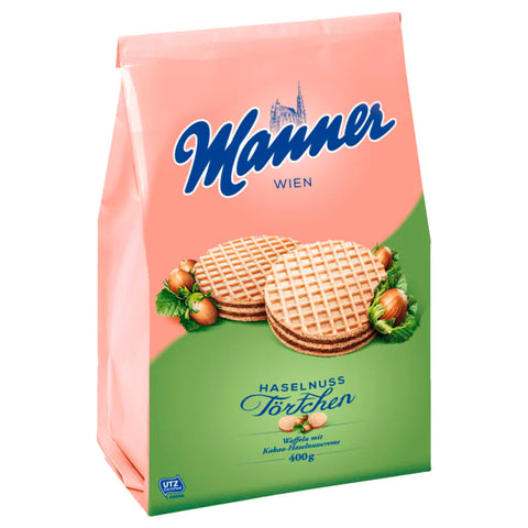 8x Manner Haselnuss Törtchen 400g