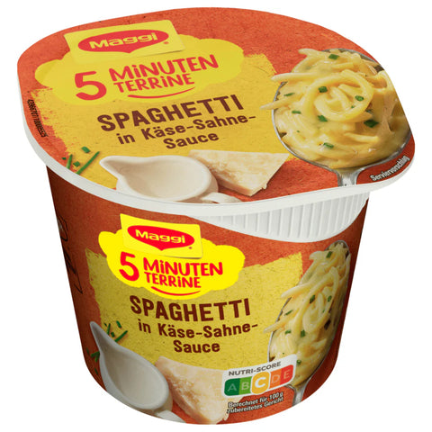 8x Maggi 5 Minuten Terrine Spaghetti in Käse-Sahne-Sauce 62g