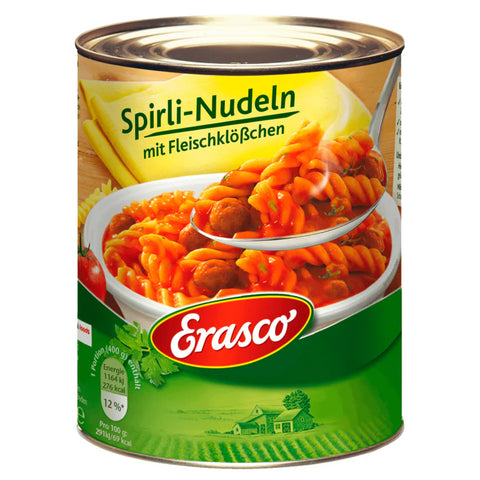 6x Erasco Spirli-Nudeln mit Fleischklößchen 800g