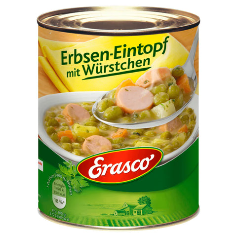 6x Erasco Erbsen-Eintopf mit Würstchen 800g