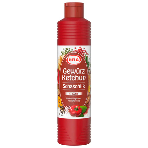 12x Hela Schaschlik Gewürzketchup pikant 800ml