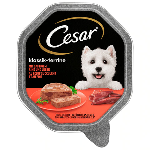 14x Cesar Klassiker Rind/Leber 150g