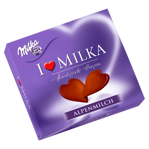 10x Milka I Love Milka Hauchzarte Herzen Alpenmilch 130g