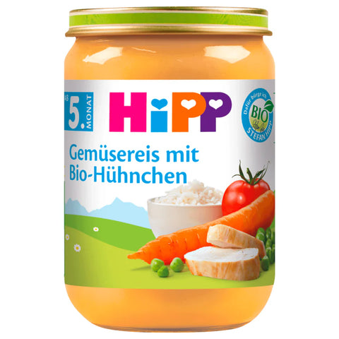 6x Hipp Gemüsereis mit Bio-Hühnchen 190g