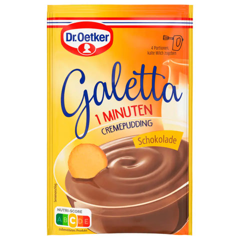 9x Dr. Oetker Galetta Cremepudding Schokolade 99g