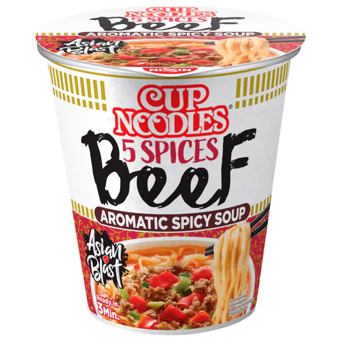 8x Nissin Cup Noodles Rind 64g