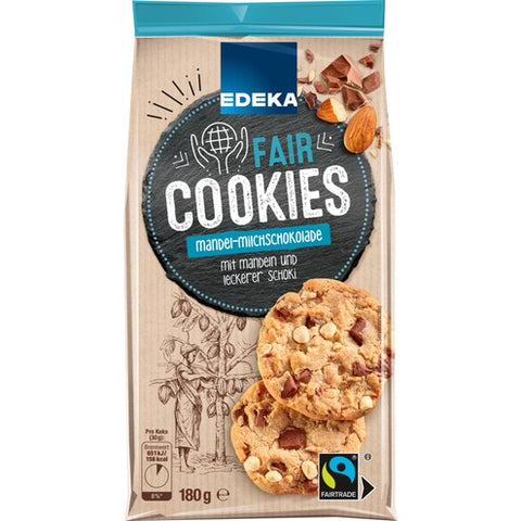 8x EDEKA Cookies Vollmilch Mandel 180g