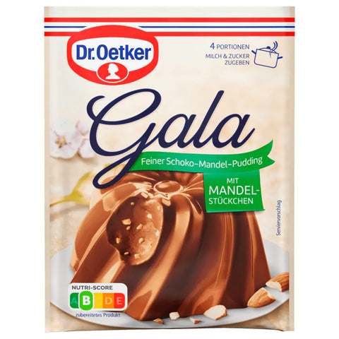 10x Dr. Oetker Gala Pudding Schoko-Mandel 110g, 2 Stück