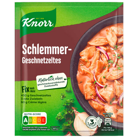 22x Knorr Fix Schlemmer-Geschnetzeltes 3 Portionen 43g