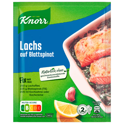 23x Knorr Fix Lachs auf Blattspinat 28g