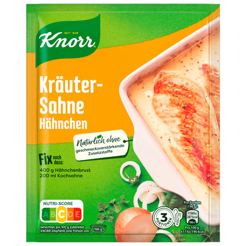 30x Knorr Fix Kräuter-Sahne Hähnchen 3 Portionen 28g