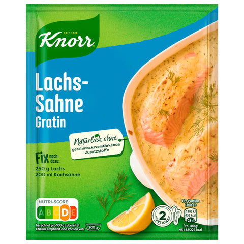 27x Knorr Fix Lachs-Sahne Gratin 2 Portionen 28g