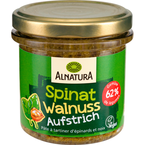 6x Alnatura Bio Spinat-Walnuss Aufstrich 135 g