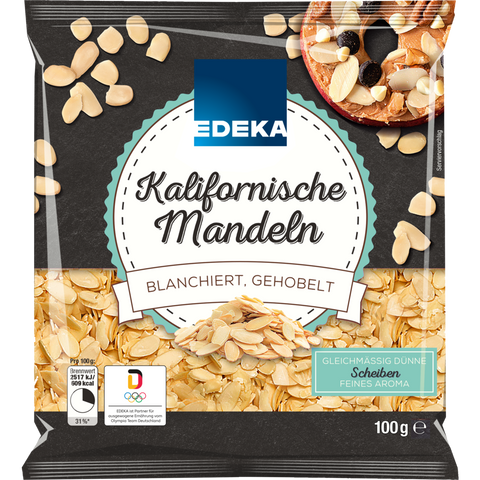 15x EDEKA Mandeln blanch.gehobelt 100g