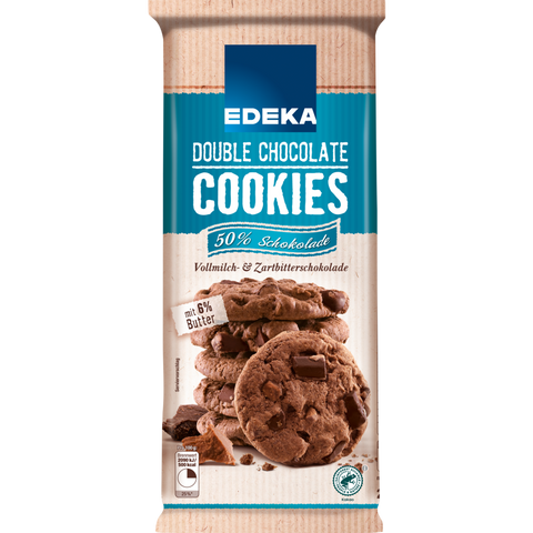 12x EDEKA Double Chocolate Cookies 200g