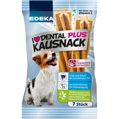 18x EDEKA Dog Dental Plus Kausnack 7er