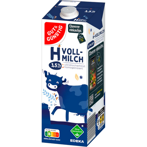 12x G&G H-Milch 3,5% ohne Gentechnik 1l