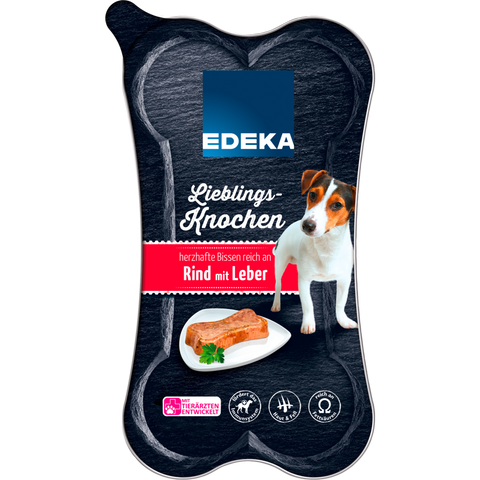 15x EDEKA Dog Lieblingsknochen Rind/Leber 175g