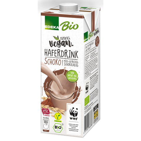 10x EDEKA Bio Vegan Haferdrink Schoko 1l