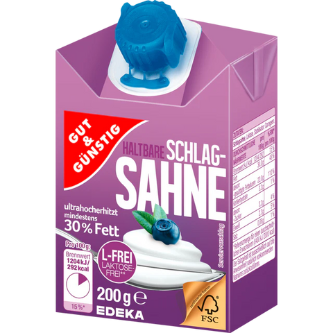 27x G&G H-Sahne laktosefrei 30% 200g