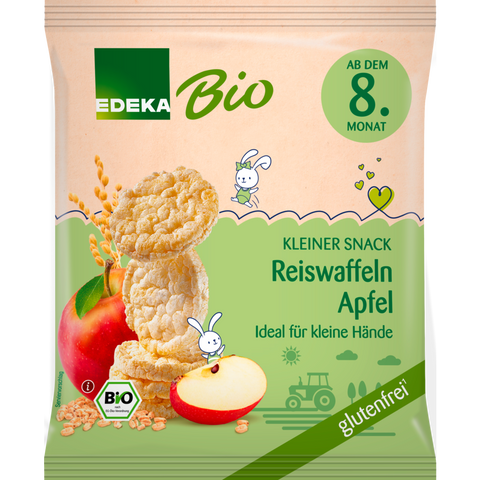 6x EDEKA Bio Baby Reiswaffeln Apfel 35g