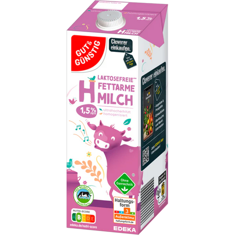 10x G&G H-Milch laktosefrei 1,5% 1l