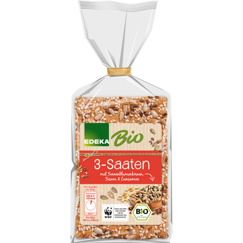 10x EDEKA Bio 3 Saaten Knäckebrot 200g