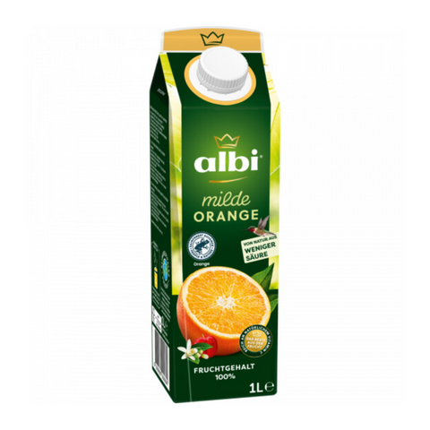 6x Albi Milder Orangensaft Tetra 1l