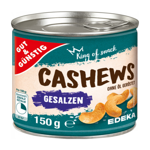 30x G&G Cashewkerne geröstet & gesalzen 150g