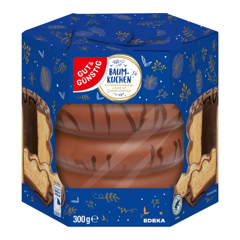 6x G&G Baumkuchen Vollmilch mit Zartbitter-Dekor 300g