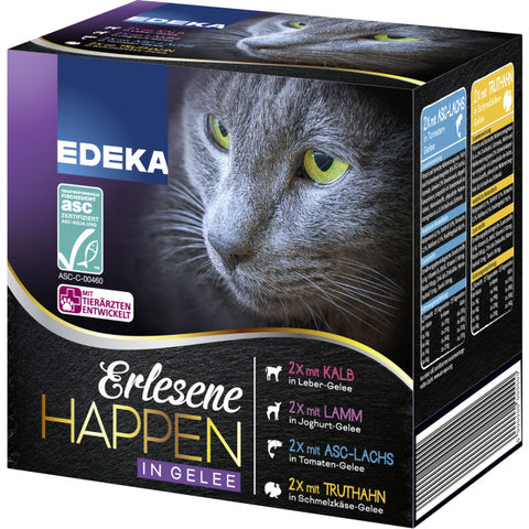 8x EDEKA Erlesene Happen in Gelee ASC 8x85g