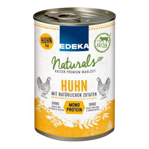 6x EDEKA Naturals Cat 100% Huhn 400g