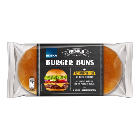 9x EDEKA Brioche Burger Buns 4er 250g