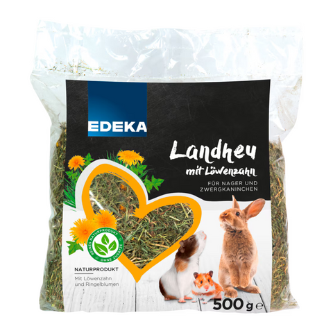 6x EDEKA Heu mit Löwenzahn 500g