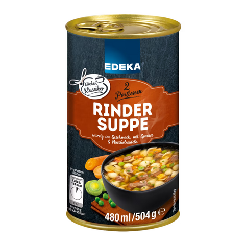 6x EDEKA Rindersuppe mit Nudeln 480ml