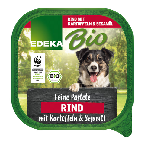 9x EDEKA Bio Dog Rind mit Karotten & Sesam 300g