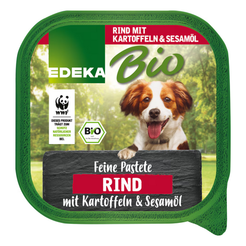 11x EDEKA Bio Dog Rind mit Karotten & Sesam 150g