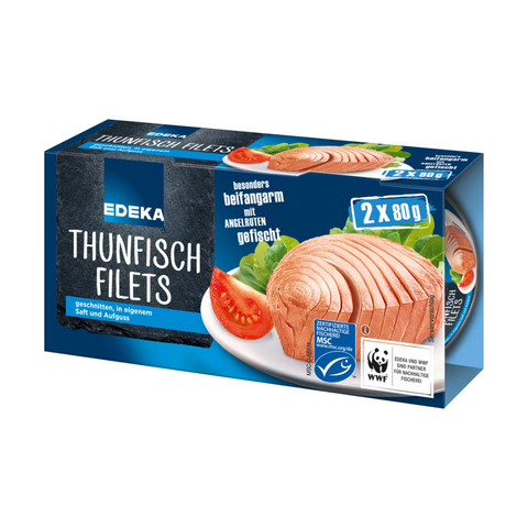 12x EDEKA Thunfisch-Filets im eignen Saft 2x80g