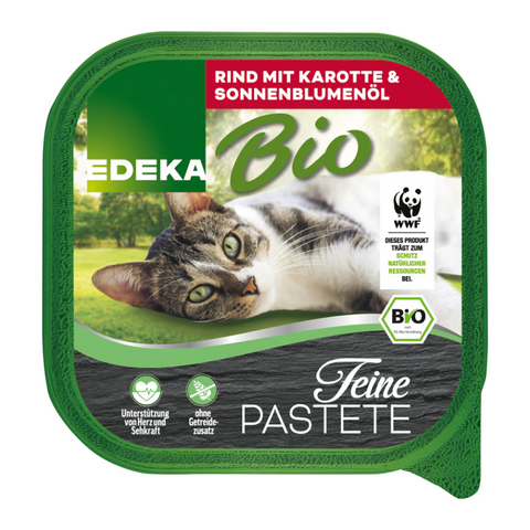 17x EDEKA Bio Cat Rind mit Karotten&Sesamöl 100g